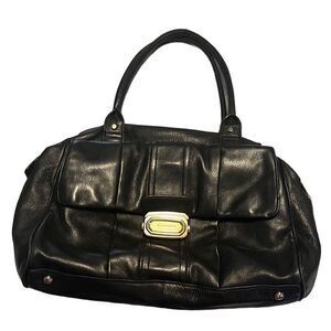B Makowsky, black bag, purple silky lining great condition